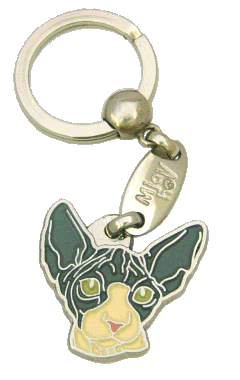 SPHYNX BLÅ OCH CREAM - pet ID tag, dog ID tags, pet tags, personalized pet tags MjavHov - engraved pet tags online